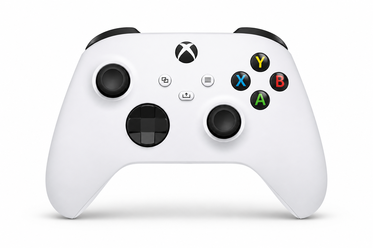Controle Xbox Wireless branco visto de frente